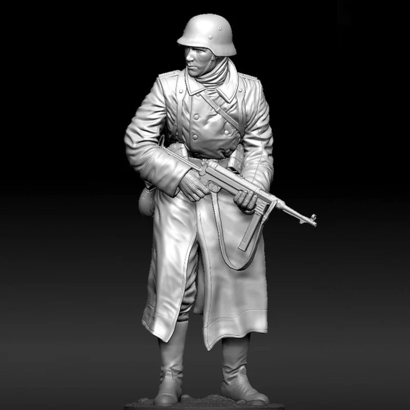 

1/16 Die Casting Resin Figure Model Assembly Kit Unpainted Need to Assemble Military MP40 Gunner Soldier Model