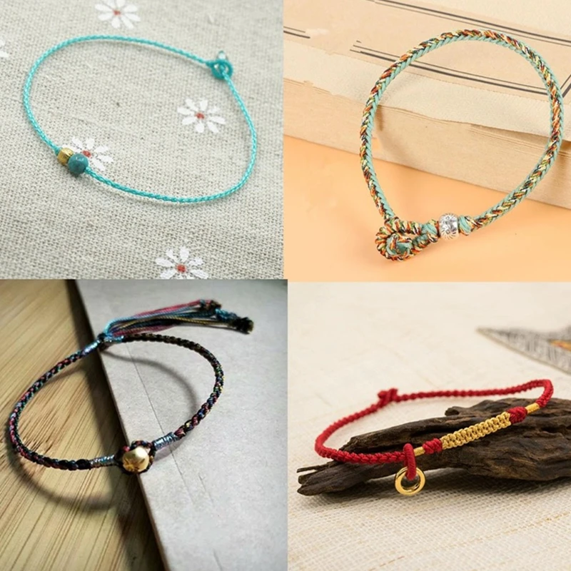 Nylon Cord Thread Chinese Knot Macrame Cord Bracelet