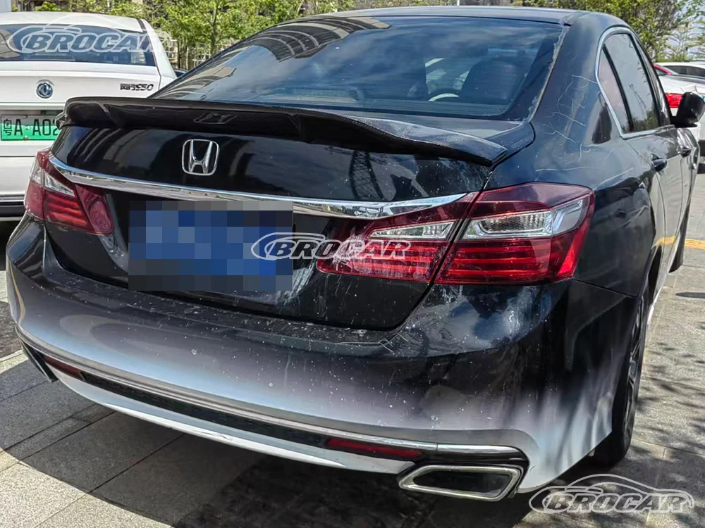 Для Honda Accord GEN 9 R 2014 2015 2016 2017 стиль Высокое качество FRP материал Неокрашенный задний спойлер Багажник багажник Фото №3