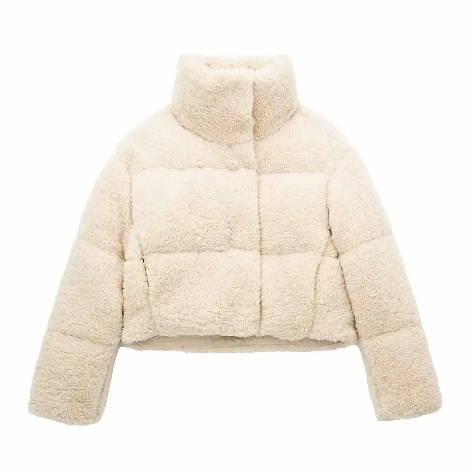 2025ผู้หญิงฤดูหนาวFaux Lambwoolหนาขนแกะผ้าฝ้ายWarm Short Coat