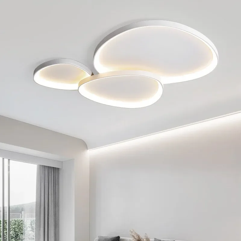 Nordic Simple LED Ceiling Lamp Black/White Round Indoor Lighting For Bedroom Living Room Kitchen Lustre Home Decor Lamps