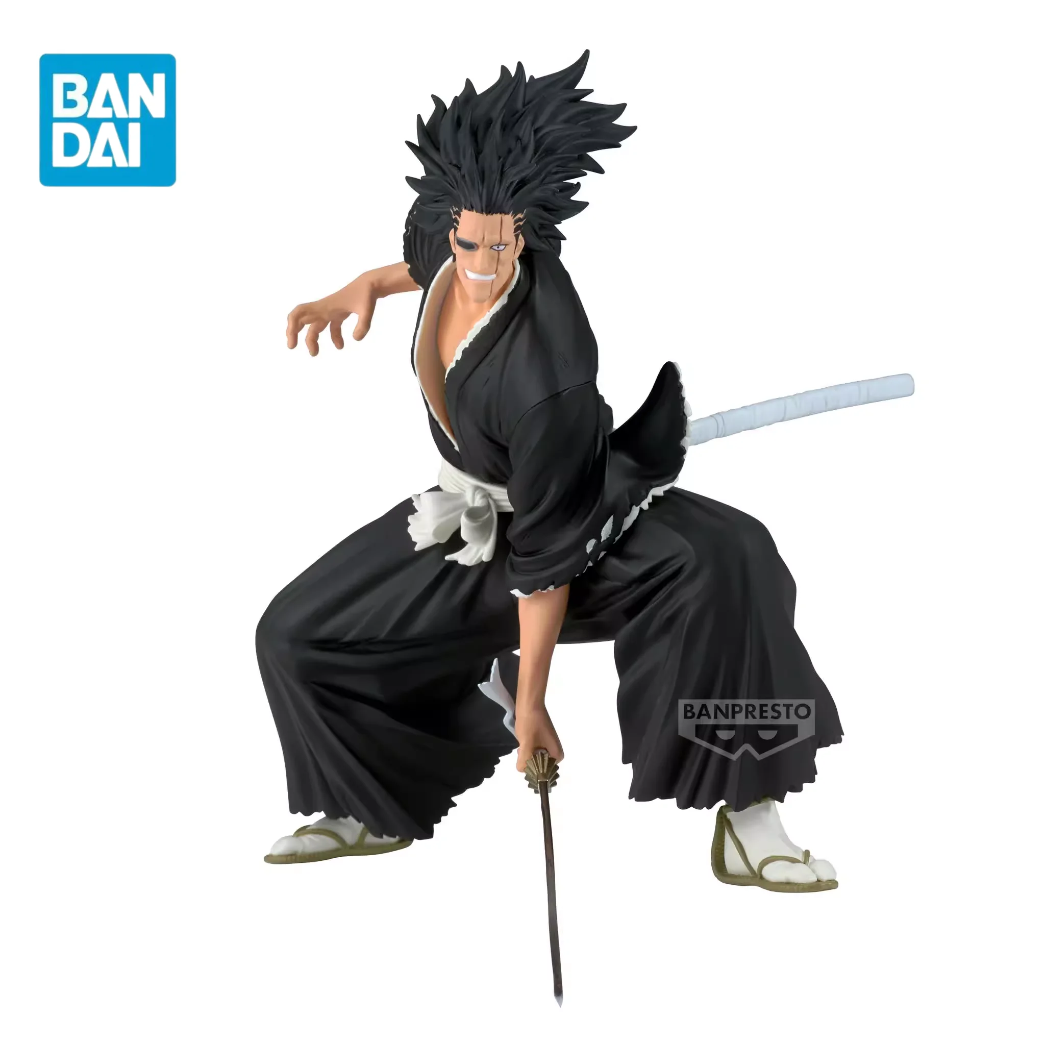 Original BLEACH VIBRATION STARS Zaraki Kenpachi Anime Figure Toys PVC Model Action Figurine BANPRESTO Collector Gift