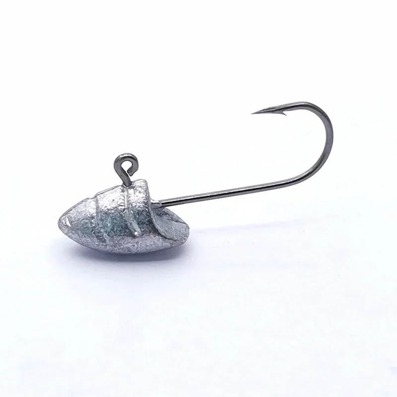 OUTKIT 10pcs mini Jig Head Hook Rock Fishing Hook Blood Trough 2.5g 3.5g 5g Fishing Hook Soft Worm Jig Head Hook Tackle