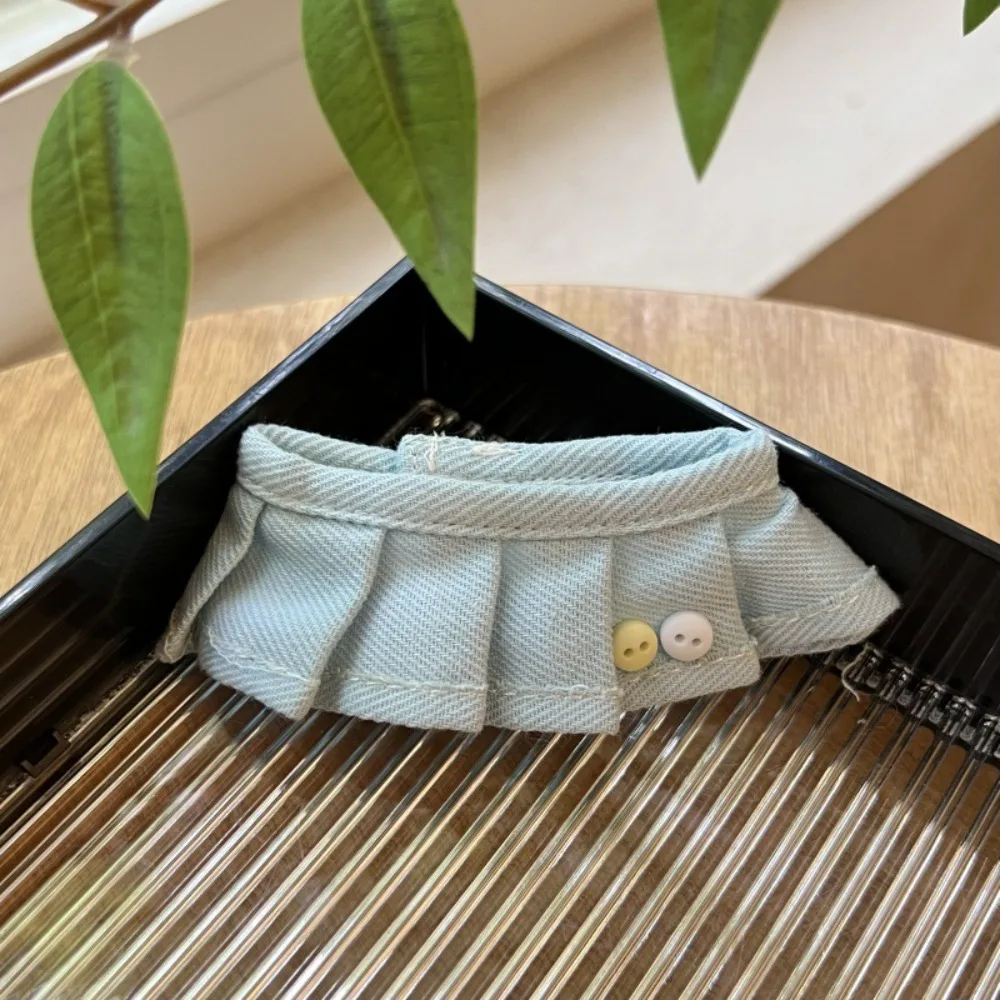 For 17cm Labubu Doll Clothes Mini Doll Outfit Straw Hat T-shirt Skirt Doll Accessories Sitting Party Changing Dress Game DIY Toy