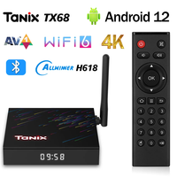 Tanix TX68 TV Box Android12 Allwinner H618 2GB/4GB RAM 16GB 32GB/64GB BT AVI 3D 2.4G&5G Wi-fi 4K HDR Media Player Set Top Box