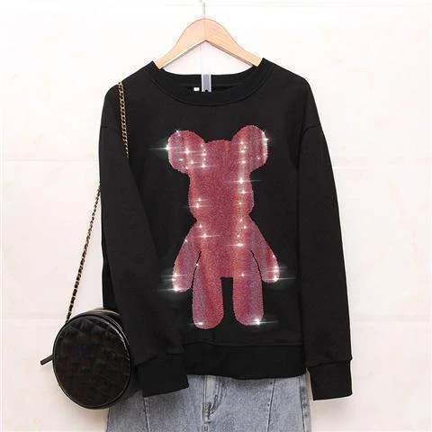 Spring Autumn Y2k Clothes Korean Fashion with Letter Prints Women\'s Sweat-shirt Harajuku Style Pullover Tops Aesthetic Crewneck