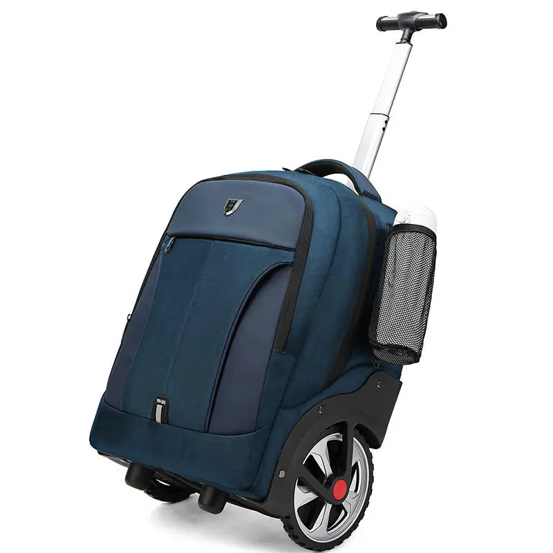 Lightweight Durable Rolling Trolley Backpack Luggage - Stair-Climbing Wheeled Carry-On for Business Travel, College Students