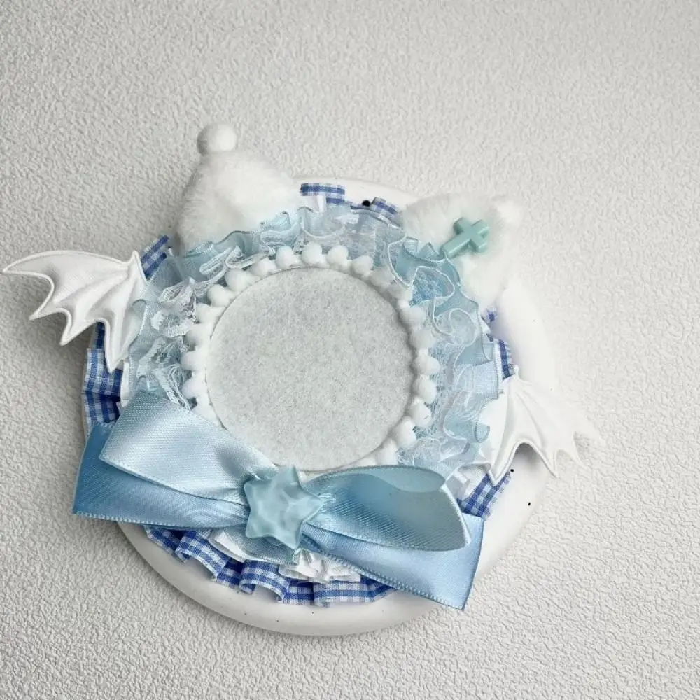 

Cute Lace Magnetic Anime Badge Holder Star Wings Pins Display Base Plush Bow Cat Ears Badge Flower Ita Bag Accessories