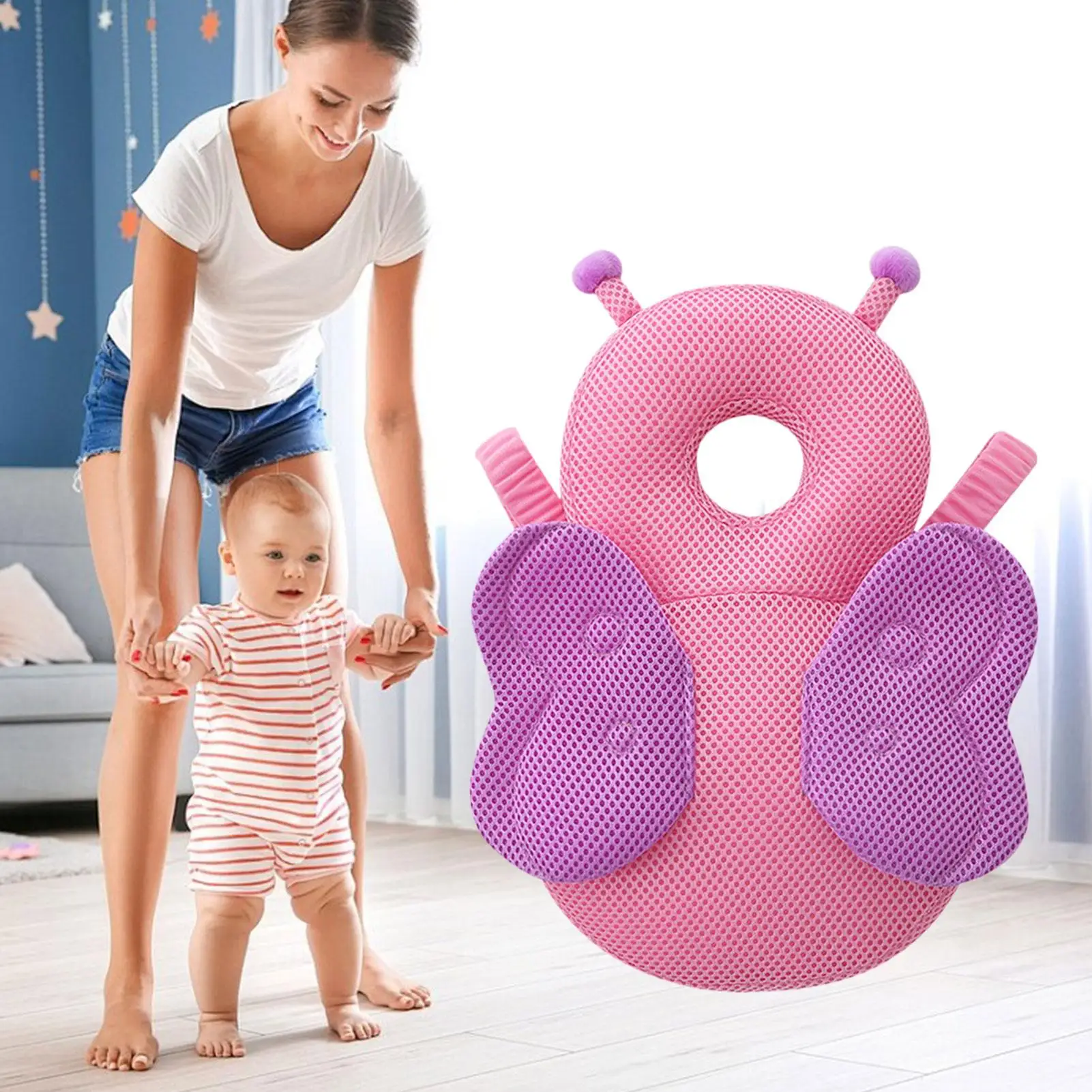 Zaino per bambini Protezione per la testa Cuscino per la protezione della testa Cuscino di sicurezza regolabile per passeggiate striscianti Parco di attività all'aperto