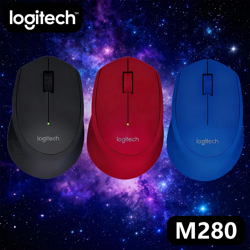 

Беспроводная мышь Logitech M280, 2,4 ГГц, 1000 точек на дюйм, тихая и удобная офисная компьютерная мышь с нано-приемником USB
