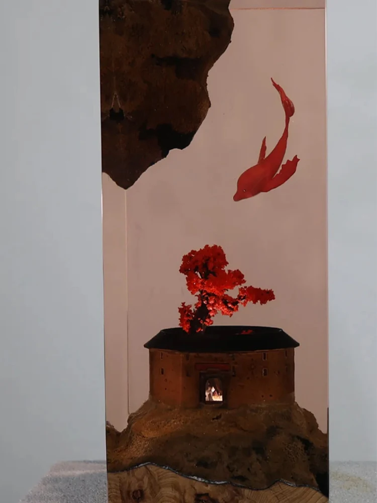 Cultura chinesa figura dos desenhos animados organismo resina luz de mesa arte criativa decoração lâmpada mito tema luz da noite carga usb