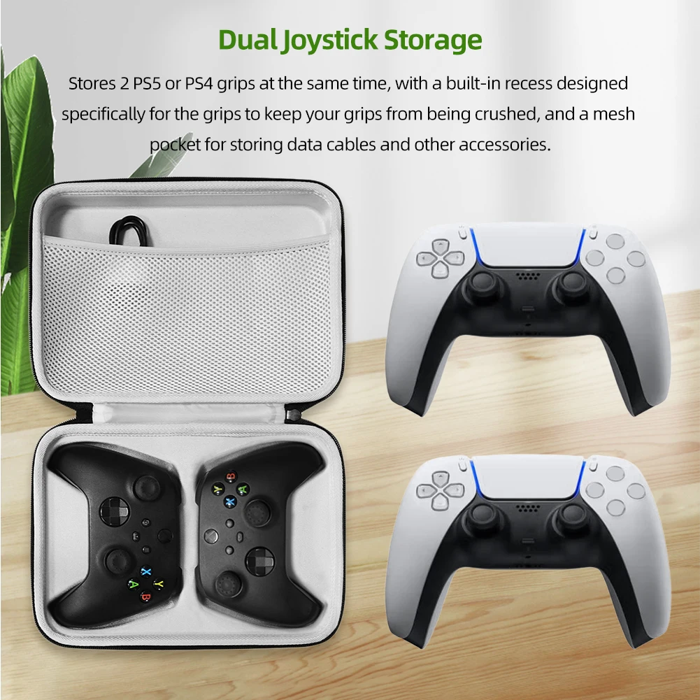 Dual Controllers Carrying Bag For Sony PS4 PS5 Gamepad Nylon Storage Case Shockproof Protective Handbag For Switch Pro/ Xbox