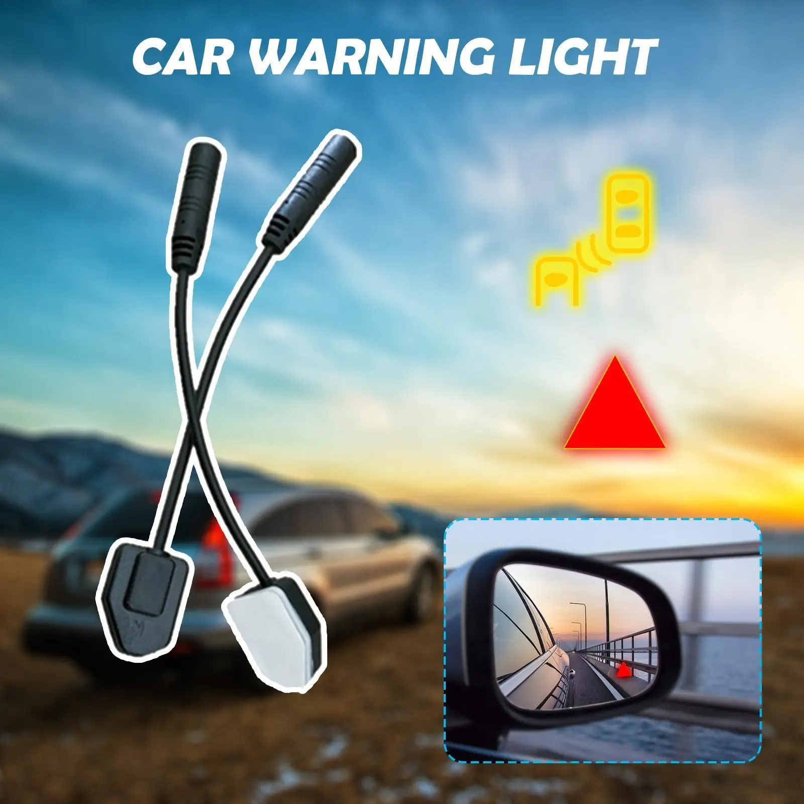 Sistema de Monitoreo de punto ciego para coche, luz de lente BSD, Radar LED, indicador de alarma de transmisión cruzada, alerta de tráfico, Sensor