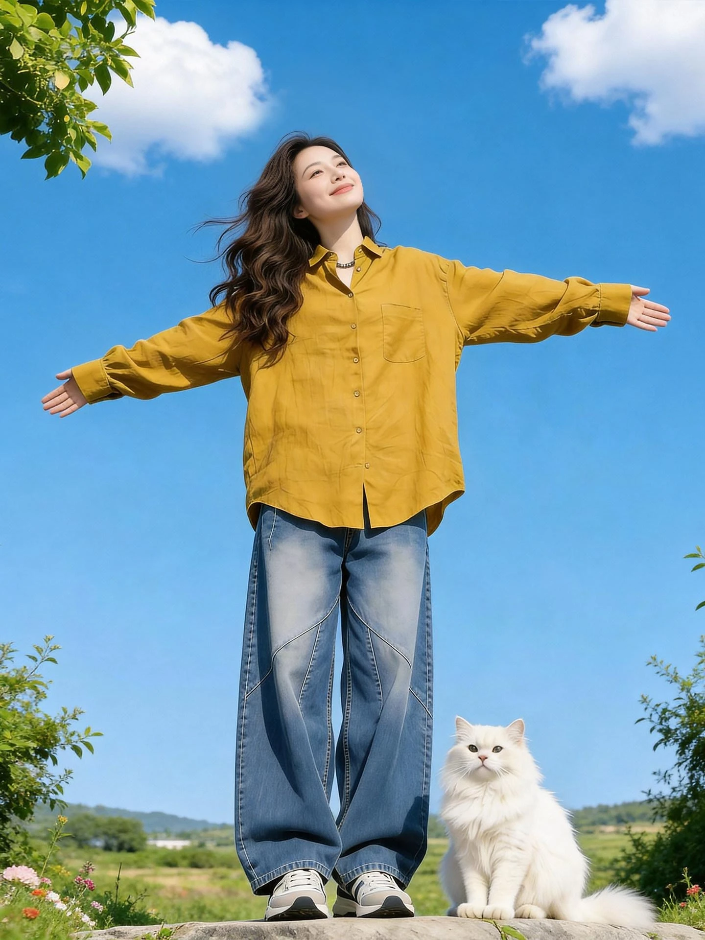 

Loose Yellow Long Sleeve Women's Shirt Korean Style Commute Fashion Spring Autumn Slimming Top Breathable Casual Wear