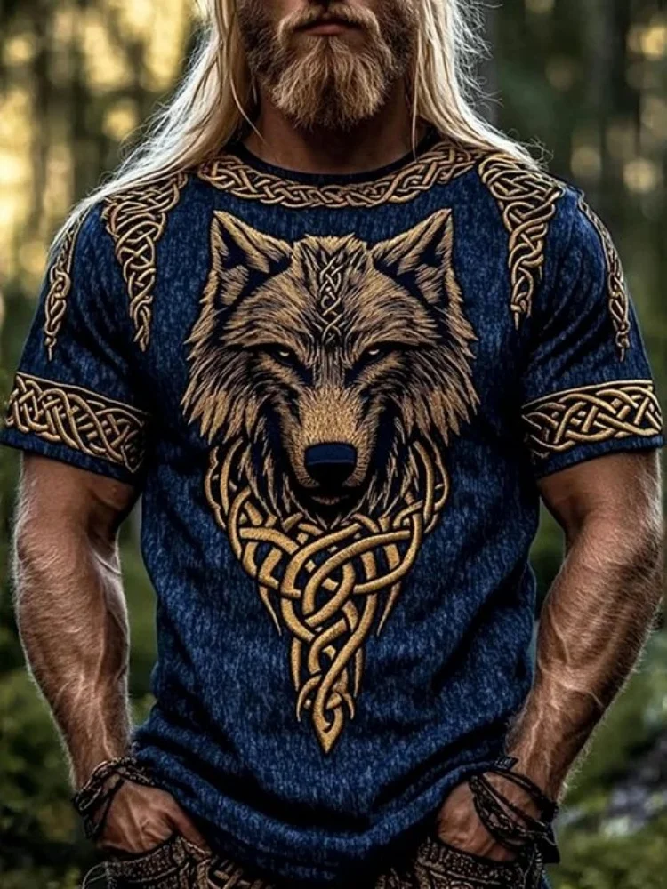 Outdoor Fashion Style Summer 3D Printed Large-sized Men's T-shirt Short-sleeved Design Suitable for Fitness and Sports Wear