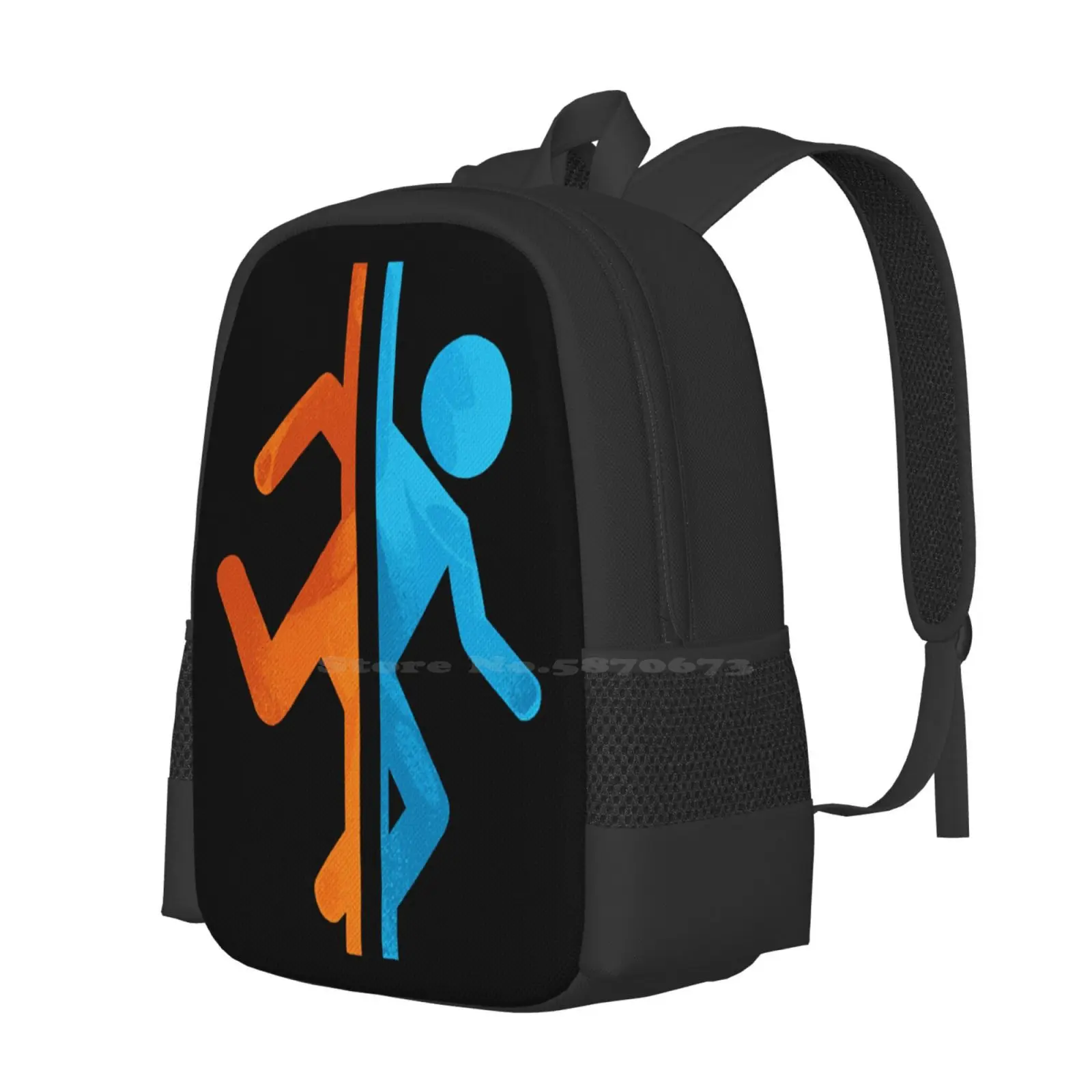 Portal Hot Sale Backpack Fashion Bags Game Valve Cave Johnson Portal 2 Gaming Aperture Wheatley