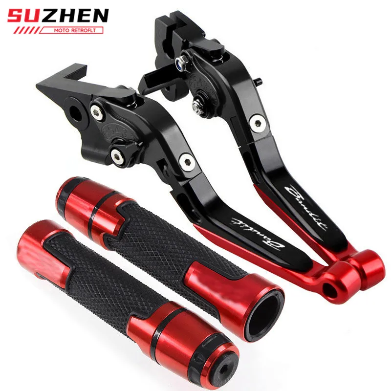 Motorcycle Folding Extendable Clutch Brake Levers Handbar End Grips For GSF 650 1200 1250 Bandit GSF650S GSF650N