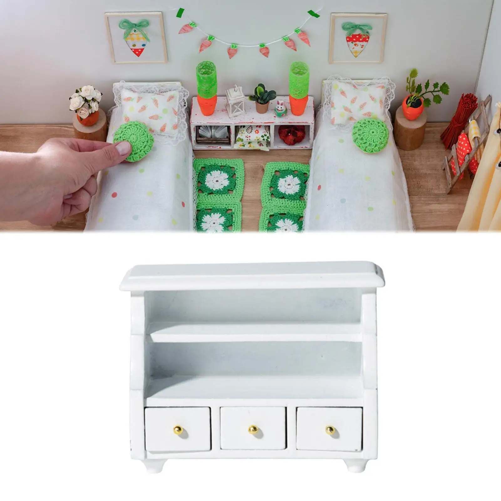 1/12 modelo de móveis para casa de bonecas, decoração de simulação, mini modelo de armário para crianças, presente de feriado