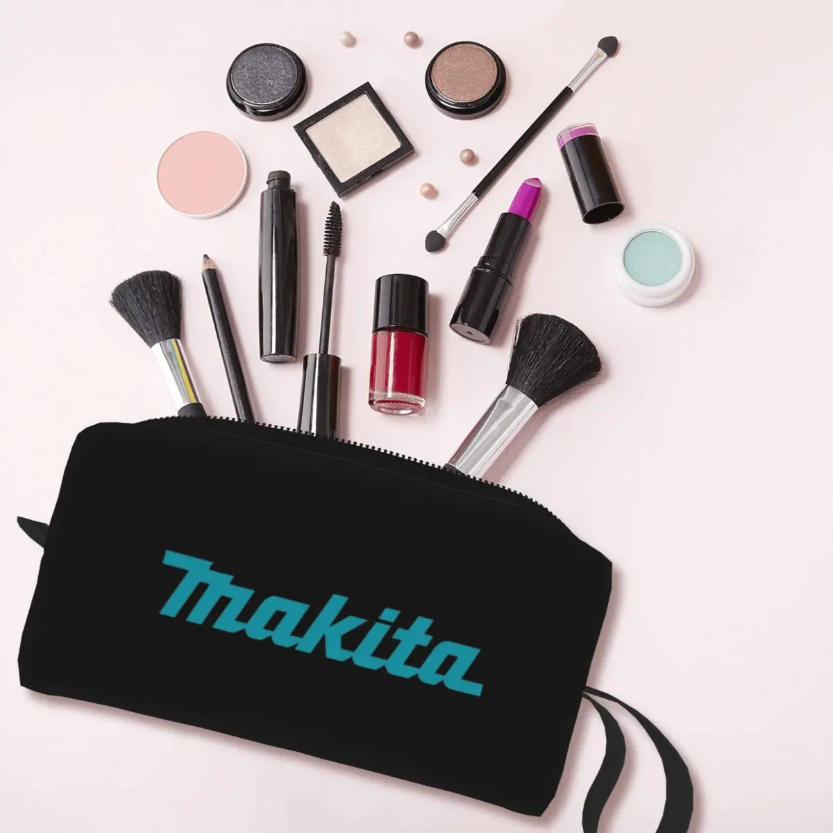 Makitas-Bolsa de maquillaje con logotipo de herramienta eléctrica, neceser de viaje, organizador de artículos de tocador, bolsa de almacenamiento de