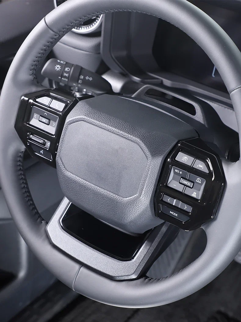 

For Toyota Land Cruiser Prado 250 LC250 2024+ ABS black car styling car steering wheel button frame sticker car accessories