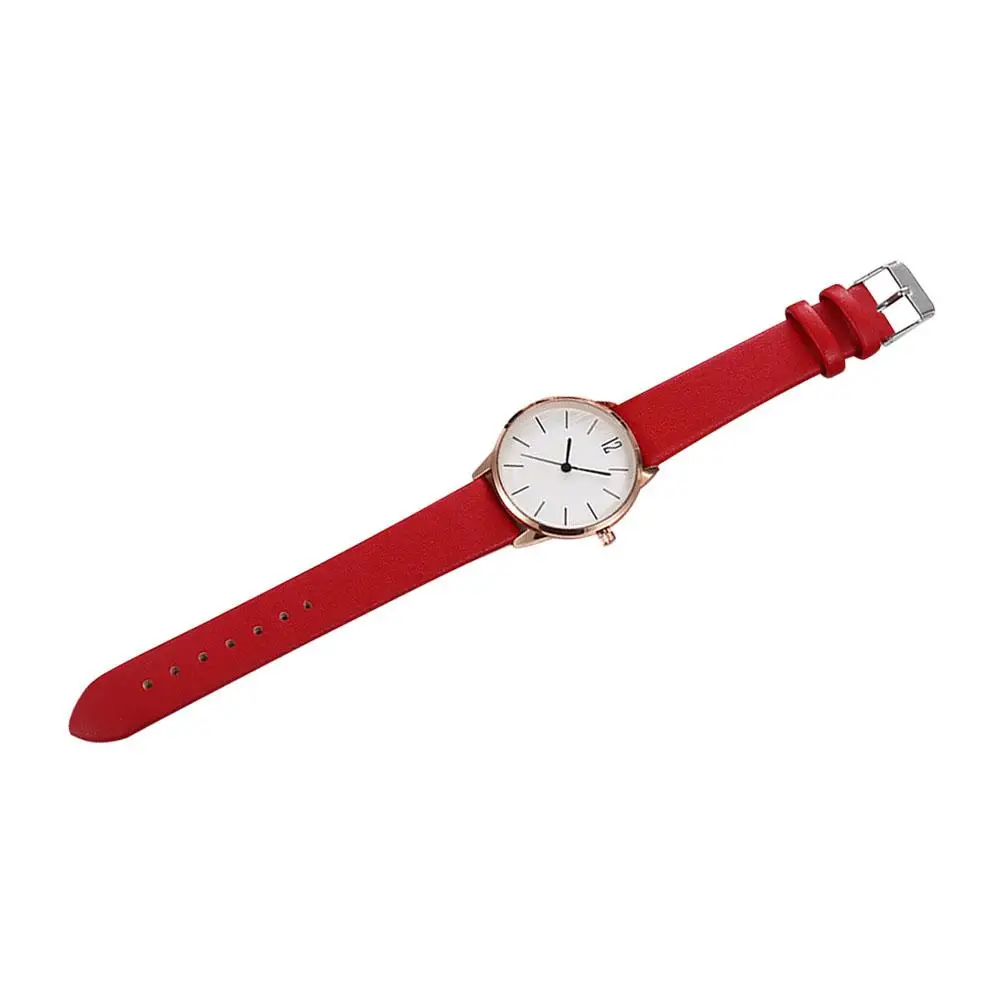Quartz Watch Women Wrist Watches PU Strap Stainless Steel Glass Female Student Casual Fashion Precise Timekeeping Gift