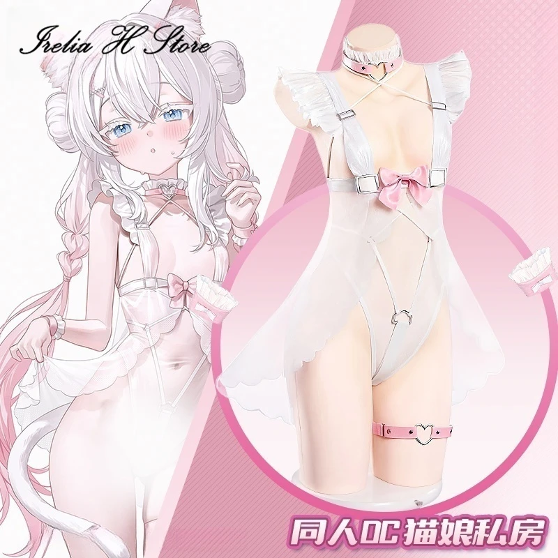 

Irelia H Store аниме catgirl комбинезон сексуальное женское белье частные фотосессии женский косплей костюм костюмы на Хэллоуин