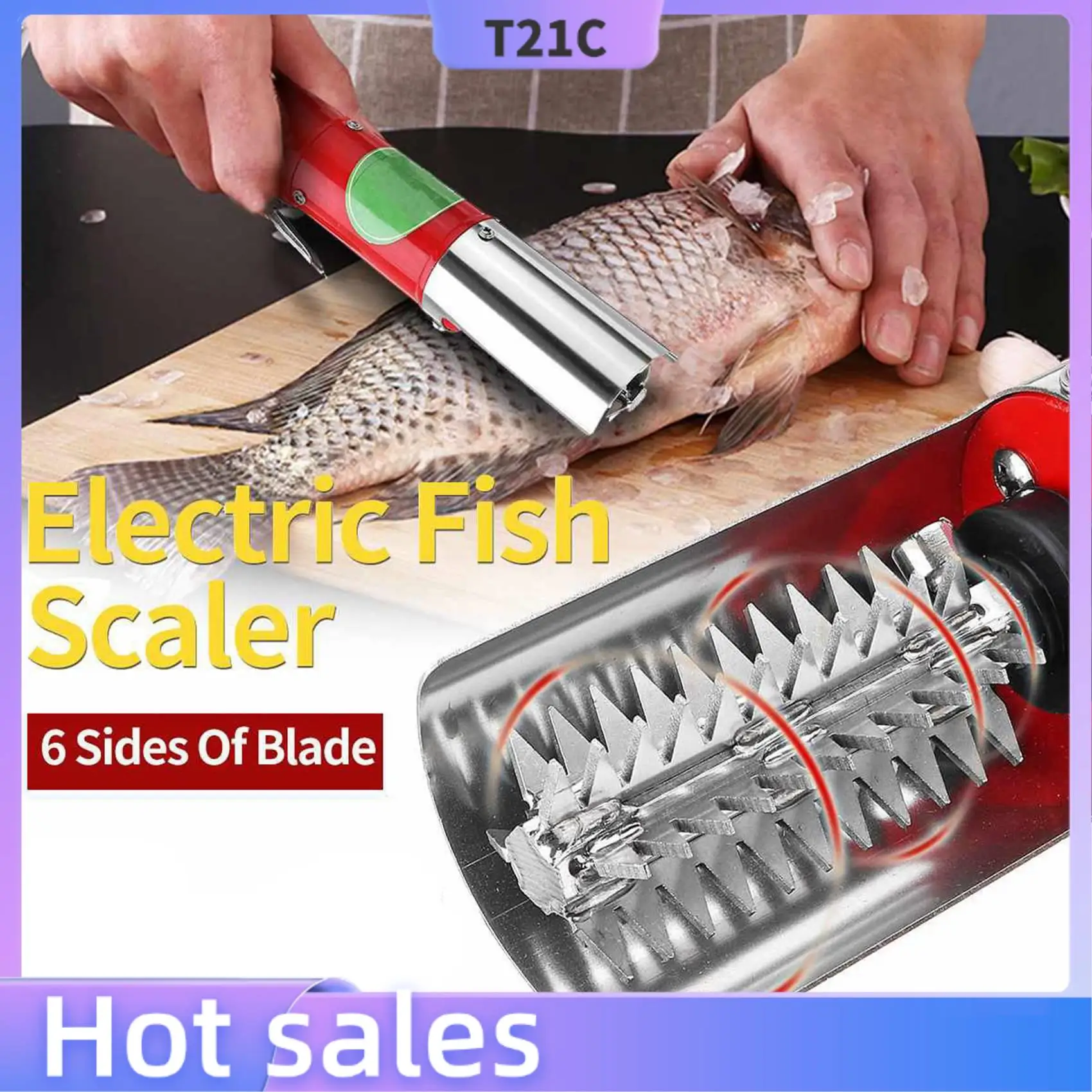 

T21C 2X Fish Scale Remover Accessories Electric Scaler Remove Durable Cutter Head Tool D