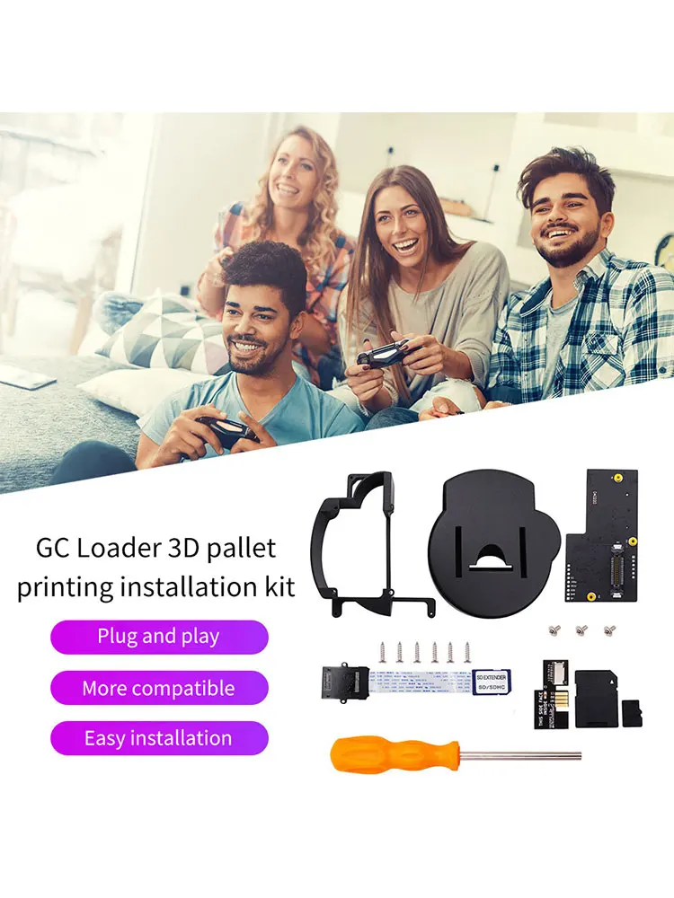 Kit Pemasangan Dudukan Printer 3D dengan Obeng Adaptor Kabel Perpanjangan untuk Aksesori Pemuat GC Suku Cadang Pengganti Printer 3D