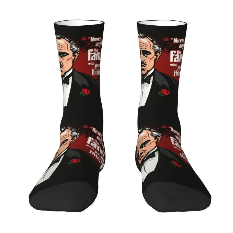 Cute The Godfather Film Socks Men Women Warm 3D Print Gangster Sports Football Socks