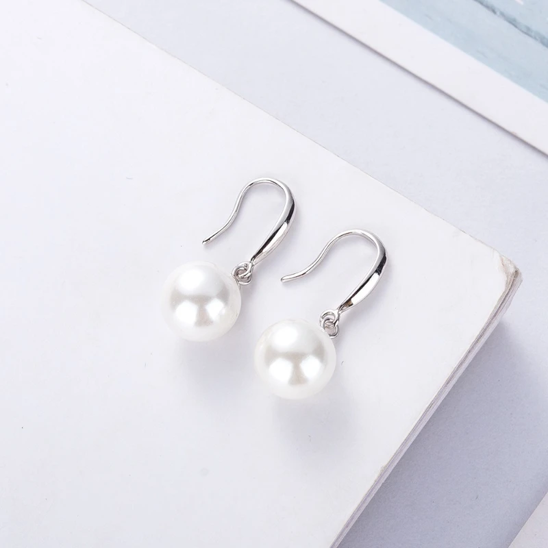 أقراط لؤلؤ من الفضة الإسترليني عيار 925، عصرية وبسيطة ورائعة، تصميم أنيق، هدية فاخرة، إكسسوار أنيق للنساء