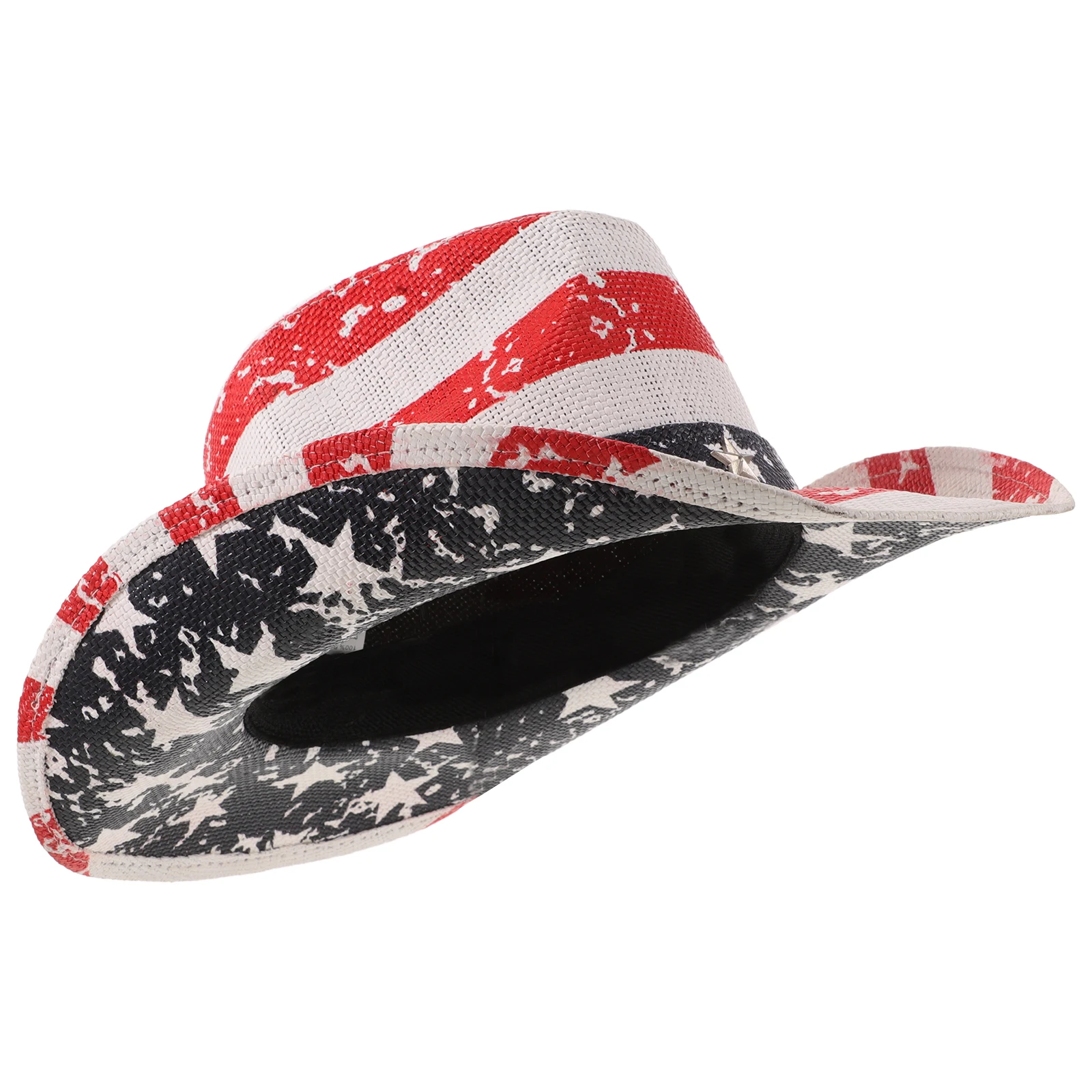 

American Flag Breathable Polyester Hats Fourth Of July Cowboy Hat for Men Women Patriotic Cowboy Hat Usa Stars