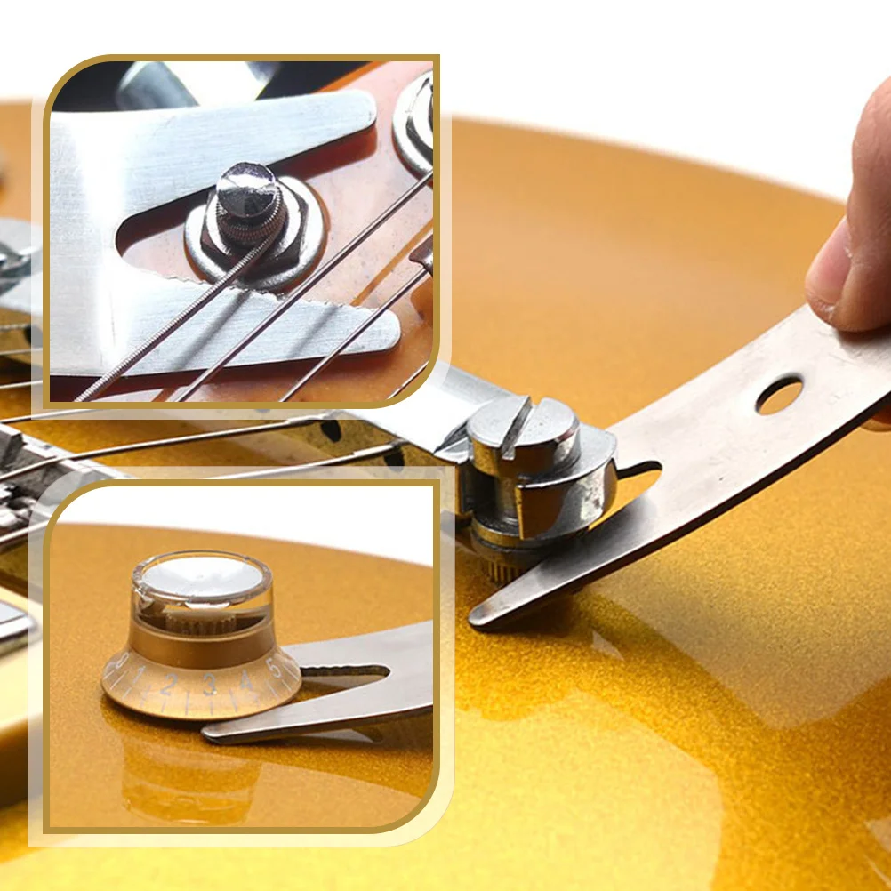 

Guitar Wrench Stainless Steel Universal Silver for Electric Guitar Bass High Grade Materials Stable Characteristics