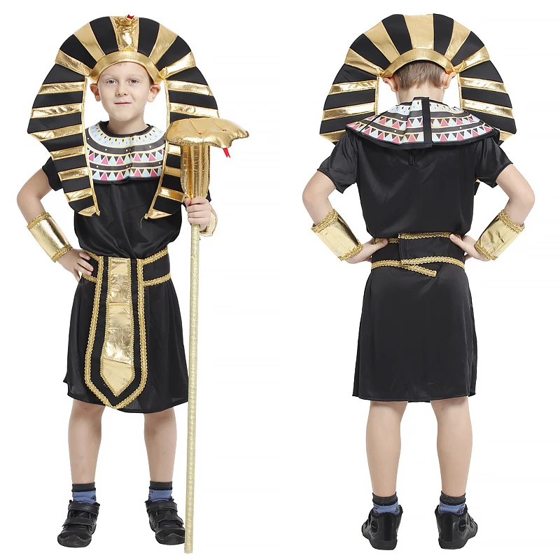 Children's Egyptian Pharaoh Costume Cleopatra Prince Princess Anime Cosplay Party School Event Costume Props view 2