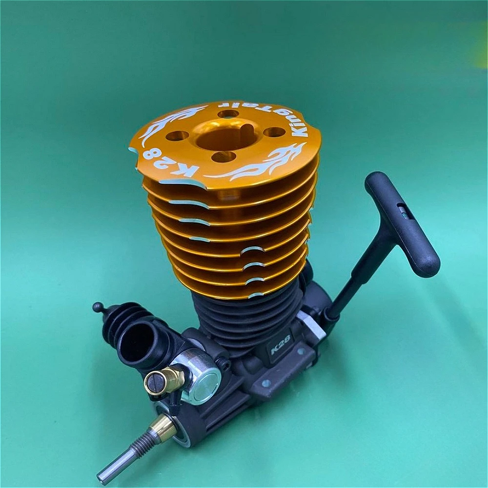 Motor de Metal K28 de 28 niveles, 4,6 cc, escala 1:8, arranque por cuerda, Control remoto de alta potencia, todoterreno, modelo de motor de camión monstruo, juguete