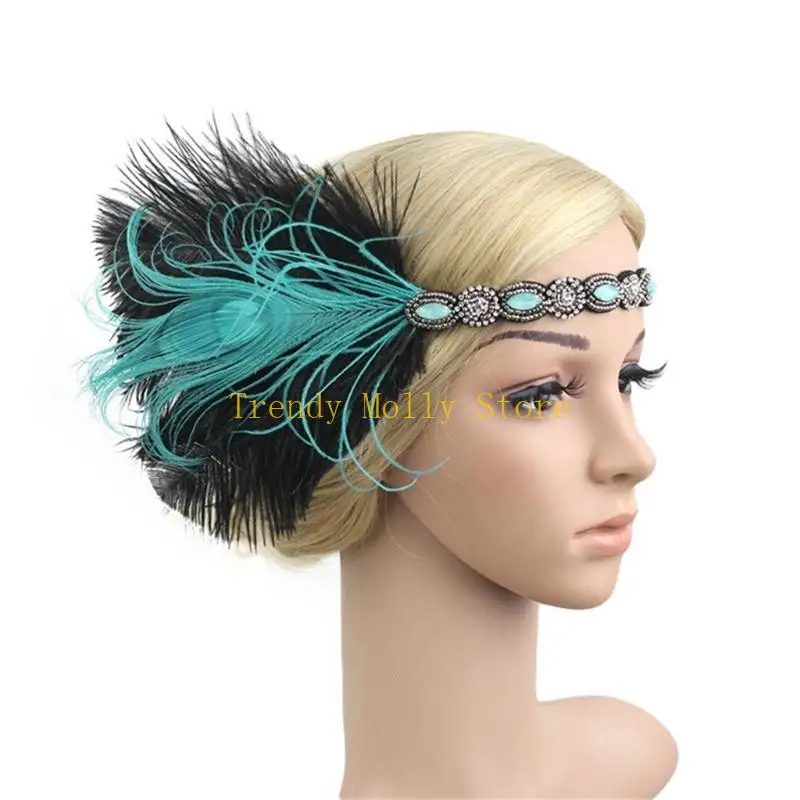 

N5KB Gatsbys Headpiece Headpiece Flapper Headband Masquerade Headpiece