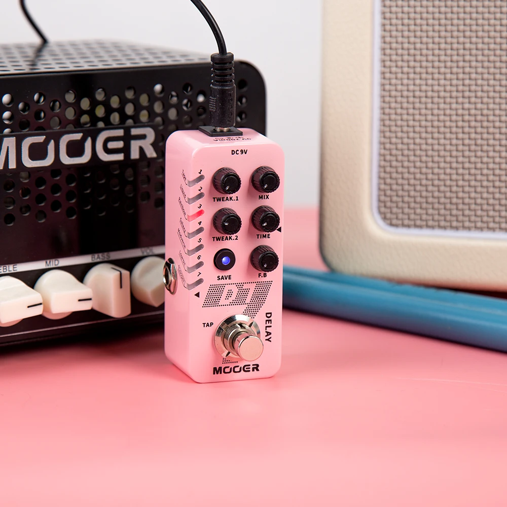 

MOOER D7 Digital Delay Pedal Effect Built-in 6 Delay Effects TAP TEMPO Function Looper Loop Recording 150S Guitar Part Accessory