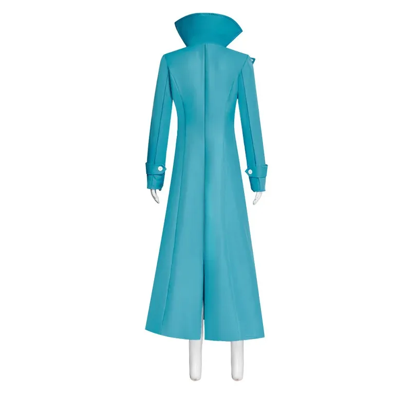 Lucy Wilde Cosplay Costume Blue Long Jacket Animated Movies Lucy's Overcoat Wome Halloween Partyn's Trench Coat For Woman Adult