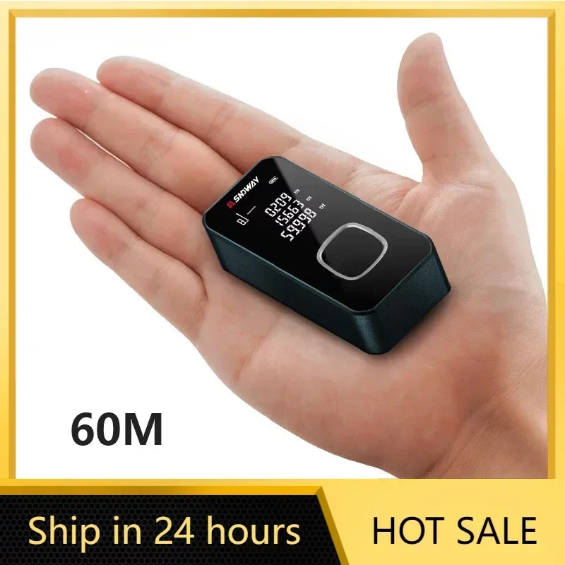 [100% NEW] Mini Metal Laser Distance Meter 40M 50M 60M 100M IN FT M Tape Measure Trena Lazer Rangefinders OLED Display Construct
