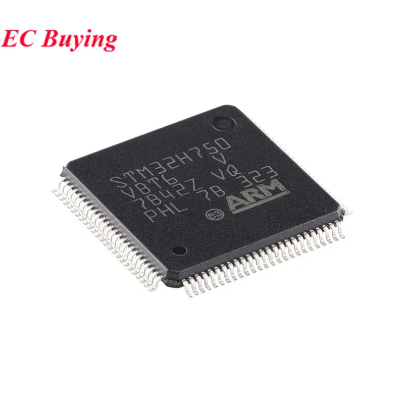 Contrôleur IC de puce MCU de microcontrôleur 32 bits, STM32H750, STM32Hunecute, VBT6, STM32 LQFP-100 ARM Cortex-M7