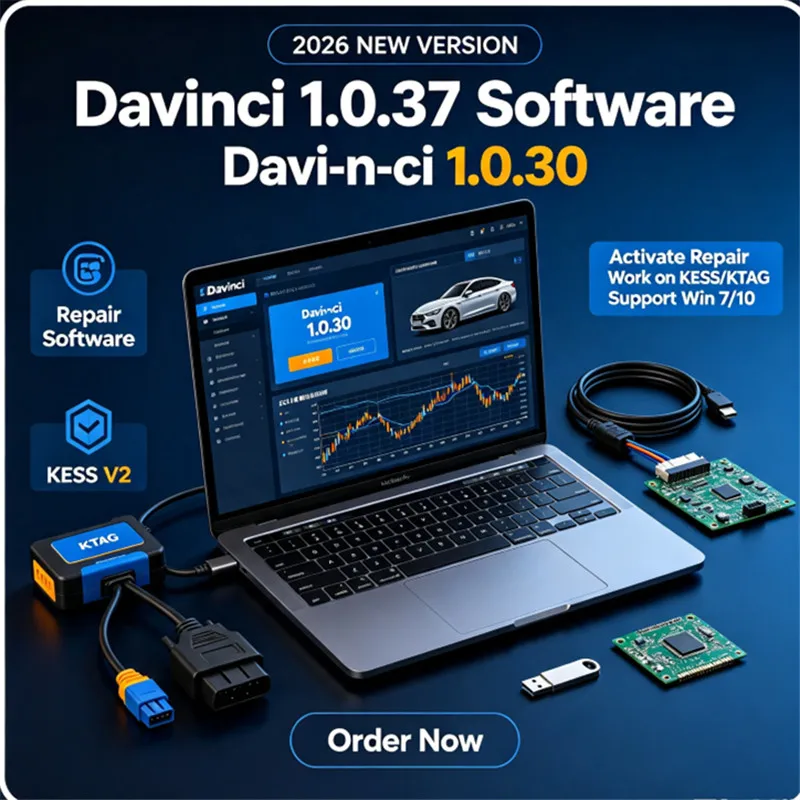 2026 Davinci 1.0.37 Software Support Win 7/10 D.avi-n-ci 1.0.30 Work on K.ESS/K.TAG Repair Software Activate Repair