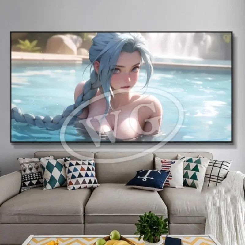 

Сексуальное аниме Jinkesi Rampage Loli, подвесная картина для киберспортивной комнаты, украшение Netcafe, картина для общежития, постер, фреска, подарок на день рождения