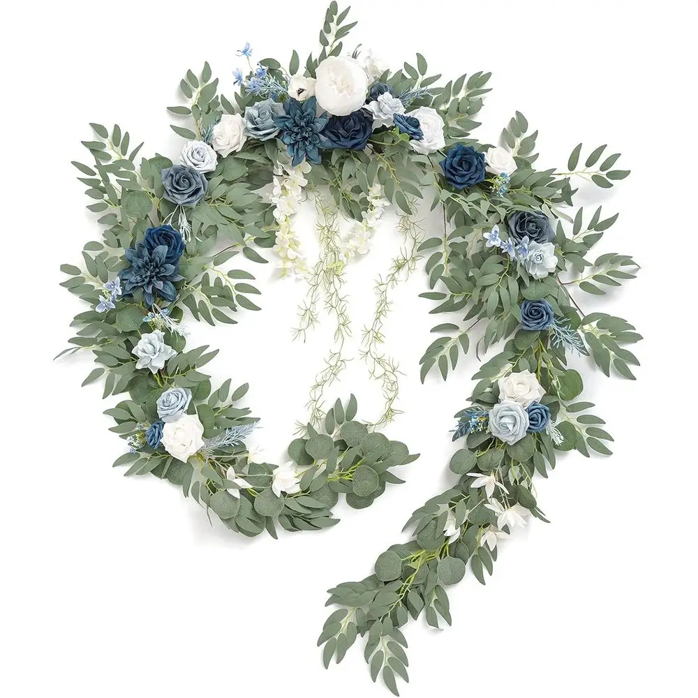 

Гирлянда 9T Spring Lower - для свадебной арки или декора фона, эвкалипт и розы, искусственная цветочная гирлянда или декоративная лента - Swee