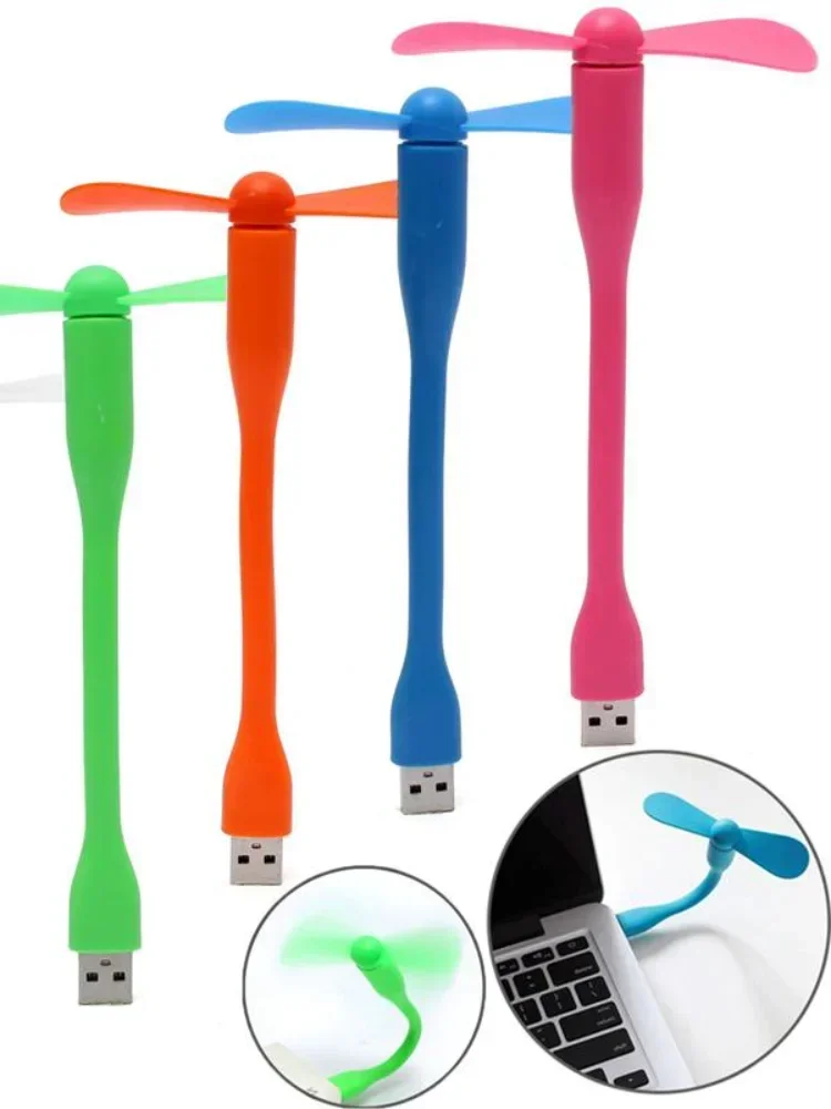 USB Fan Flexible USB Portable Mini Fan For Power Bank Notebook Laptop Computer Power-saving