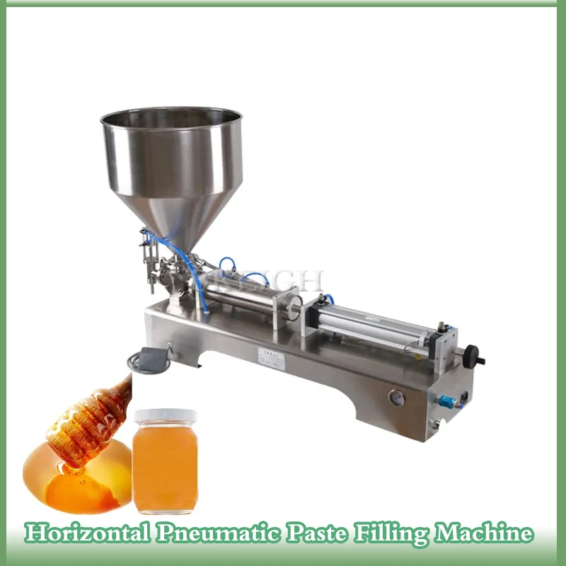 Stainless Steel Automatic Liquid Filling Machine Single Head Horizontal Pneumatic Tomato Sauce Salad Dressing Filling Machine