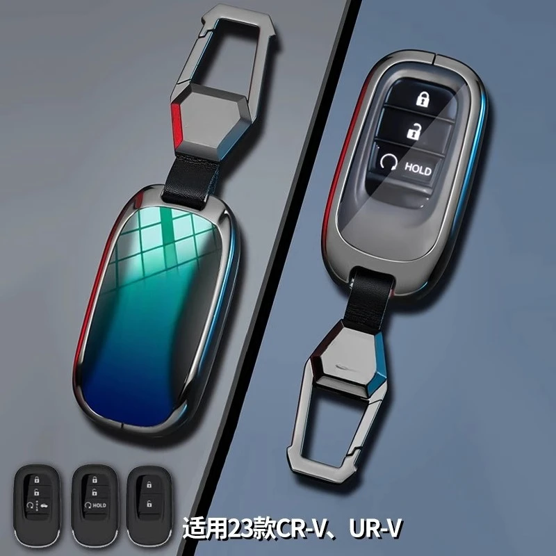 

Alloy Leather Car Remote Key Case Cover Shell For Honda Civic 11th 2022 3 4 5 Buttons Protector Holder Fob Keyless Accessories