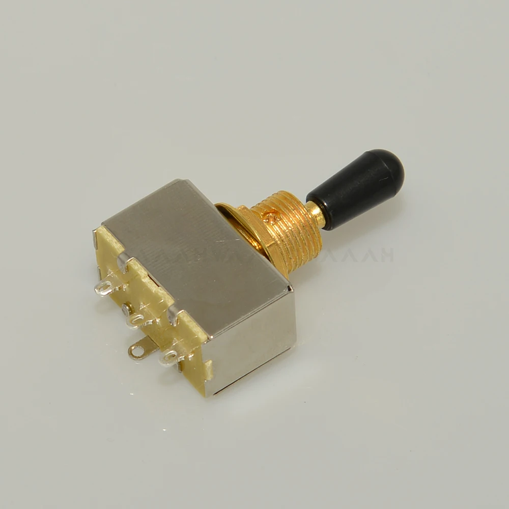 Guitar Toggle Switch 3 Way Switch Box Style with Tip Cap Black Gold Nickel for Electric Guitar