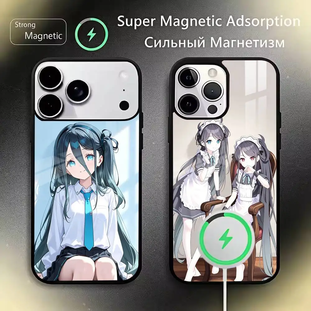 Cute Arisu Kei Blue Archive Phone Case For iPhone 11,12,13,14,15,16,17Plus,Pro,Max for Wireless Charging