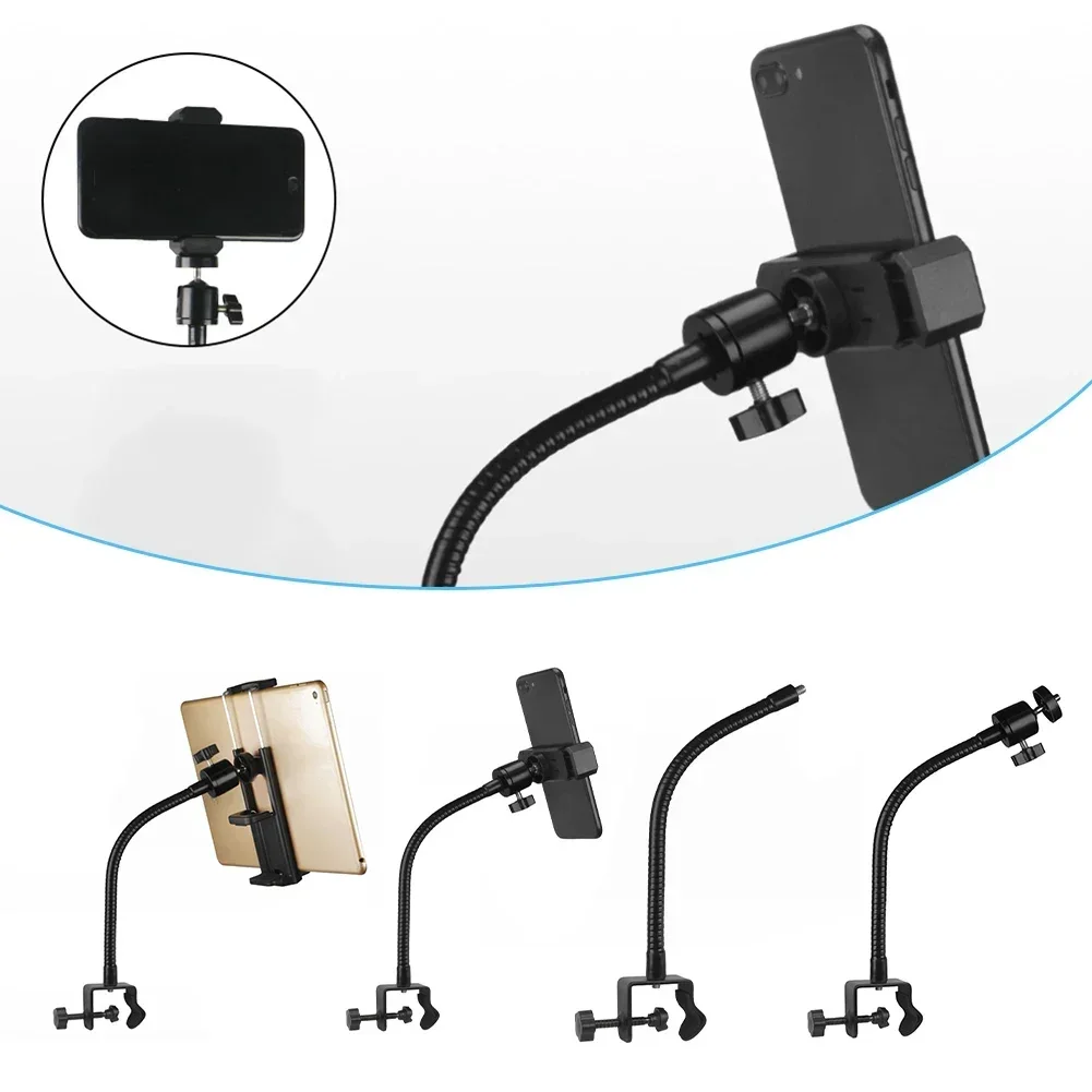 1pc Microphone Clamp Mic Stand Microphone Arms Adjustable Clamp Mic Stand Gooseneck For Smartphone Live Stream Accessories