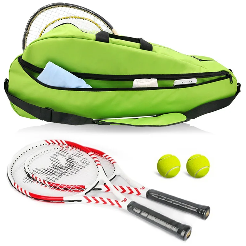 

Large Capacity 3-6 Racket BagsSingle Shoulder Tennis & Badminton Bag with Independent Shoe Compartment,Unisex Sports Storage Bag