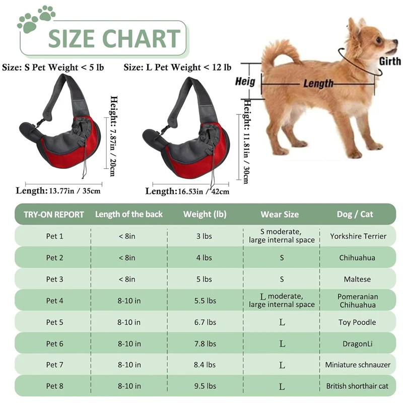 Portable Pet Front Bag Dog Backpack Mesh Breathable Pet Shoulder Bag Outdoor Portable Shoulder Bags Chihuahua Bichon Pet Supplie